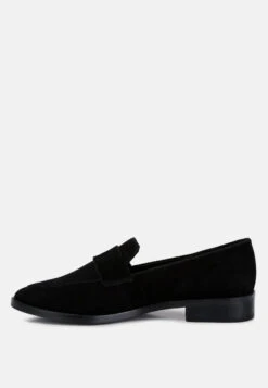 ZOFIA Black Suede Penny Loafers 11 ZOFIA Black Suede Penny Loafers -Her Shoe World zofiasuedepennyloafers RCSH2226 black 3