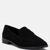 ZOFIA Black Suede Penny Loafers -Her Shoe World zofiasuedepennyloafers RCSH2226 black 4