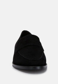 ZOFIA Black Suede Penny Loafers 10 ZOFIA Black Suede Penny Loafers -Her Shoe World zofiasuedepennyloafers RCSH2226 black 5