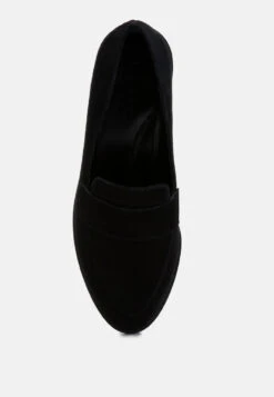 ZOFIA Black Suede Penny Loafers 13 ZOFIA Black Suede Penny Loafers -Her Shoe World zofiasuedepennyloafers RCSH2226 black 7