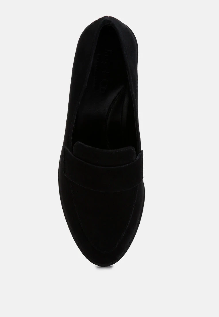 ZOFIA Black Suede Penny Loafers 8 ZOFIA Black Suede Penny Loafers - Image 6