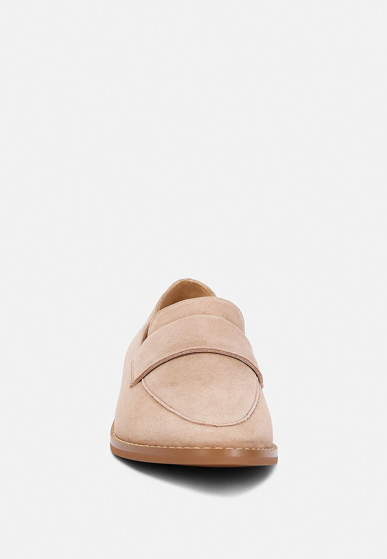 ZOFIA Nude Suede Penny Loafers 5 ZOFIA Nude Suede Penny Loafers - Image 3