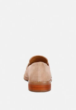 ZOFIA Nude Suede Penny Loafers 12 ZOFIA Nude Suede Penny Loafers -Her Shoe World zofiasuedepennyloafers RCSH2226 nude 6