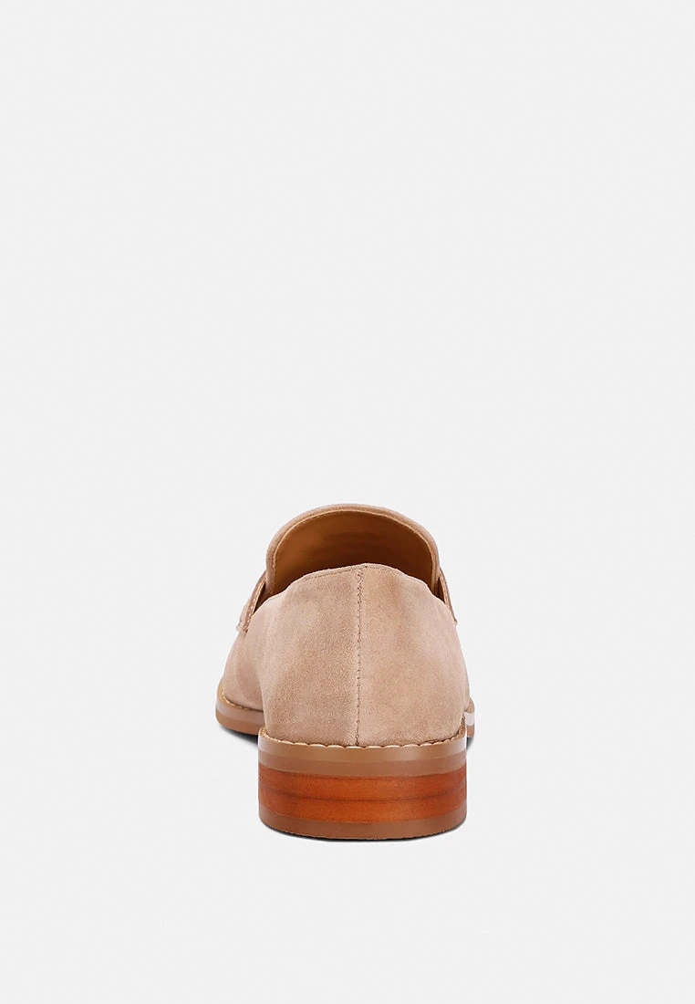 ZOFIA Nude Suede Penny Loafers 7 ZOFIA Nude Suede Penny Loafers - Image 5