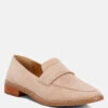 ZOFIA Nude Suede Penny Loafers -Her Shoe World zofiasuedepennyloafers RCSH2226 nude 7
